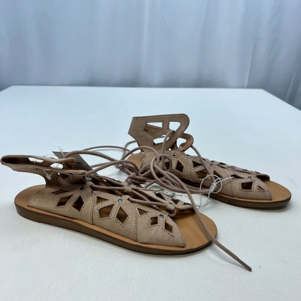 Mossimo Supply Co Womens Cut Out Gladiator Sandals Blush Size 7.5 New - Picture 2 of 9